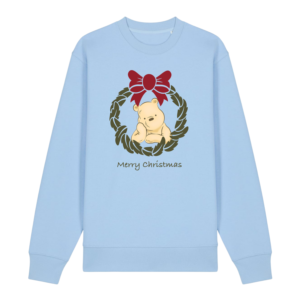 Pooh Bear Wreath - Unisex Sweatshirt - Blue Soul (front)