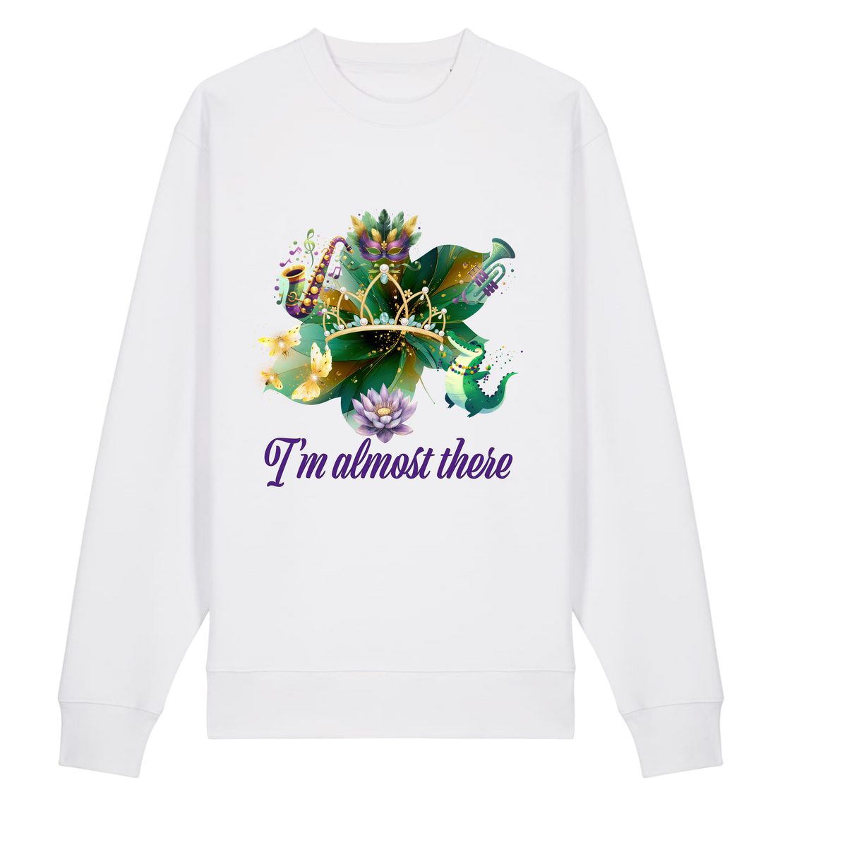 Princess Mardi Gras - Unisex Sweatshirt - White (front)