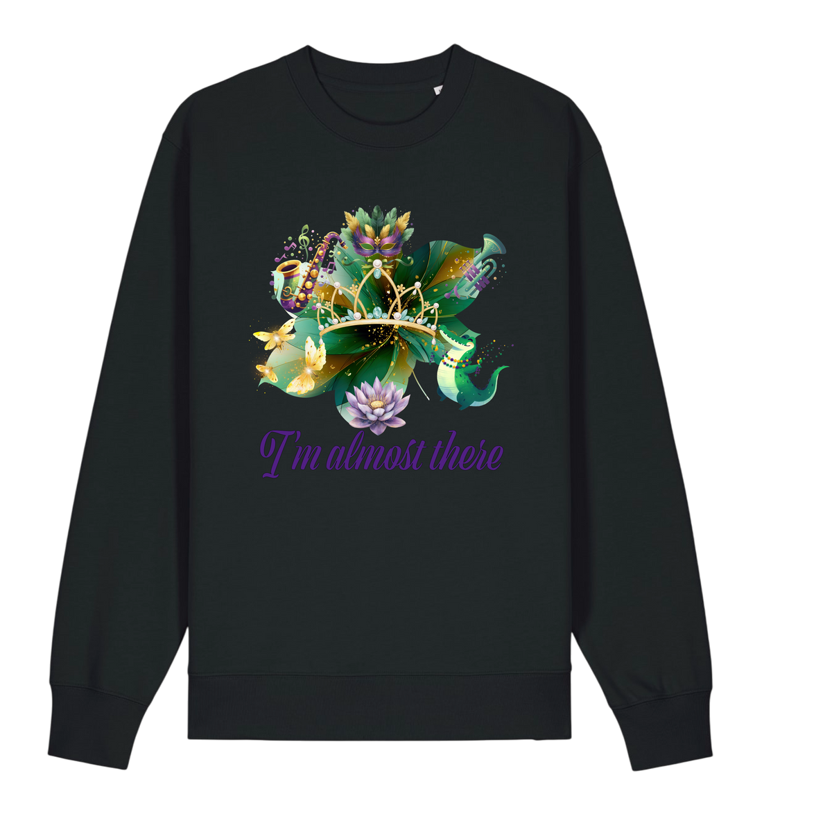 Princess Mardi Gras - Unisex Sweatshirt - Black (front)