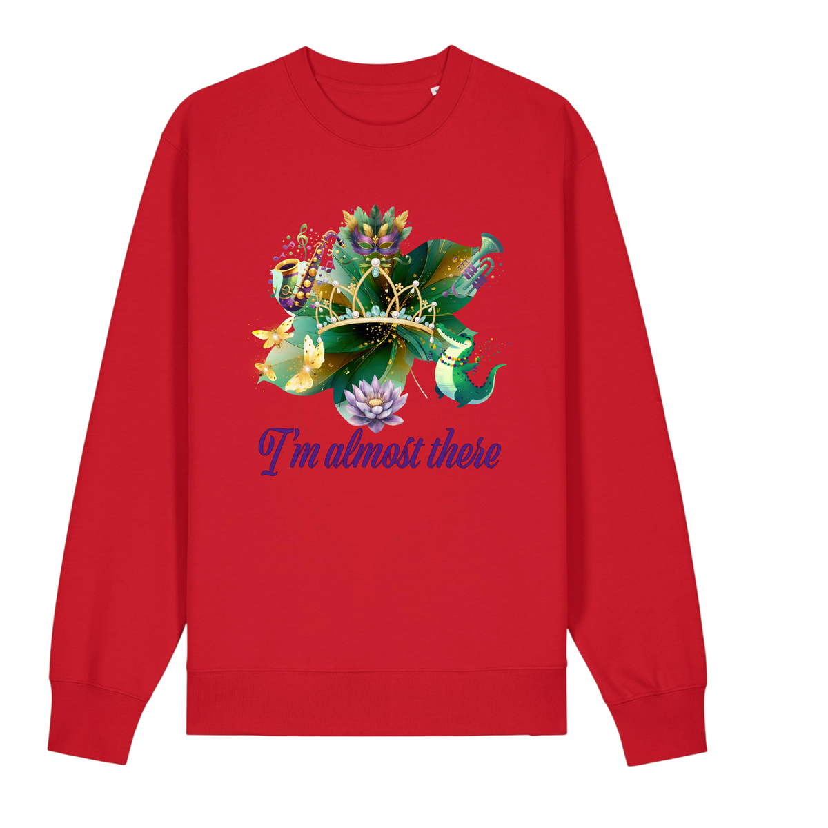 Princess Mardi Gras - Unisex Sweatshirt - Red (front)