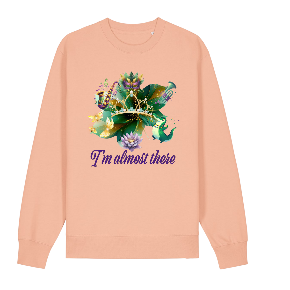 Princess Mardi Gras - Unisex Sweatshirt - Fraiche Peche (front)