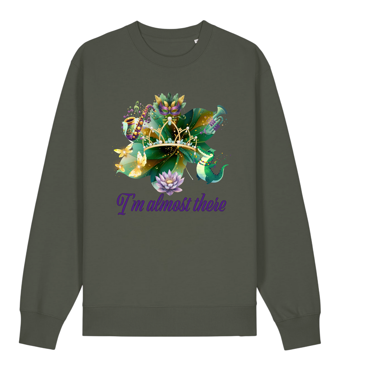 Princess Mardi Gras - Unisex Sweatshirt - Khaki (front)