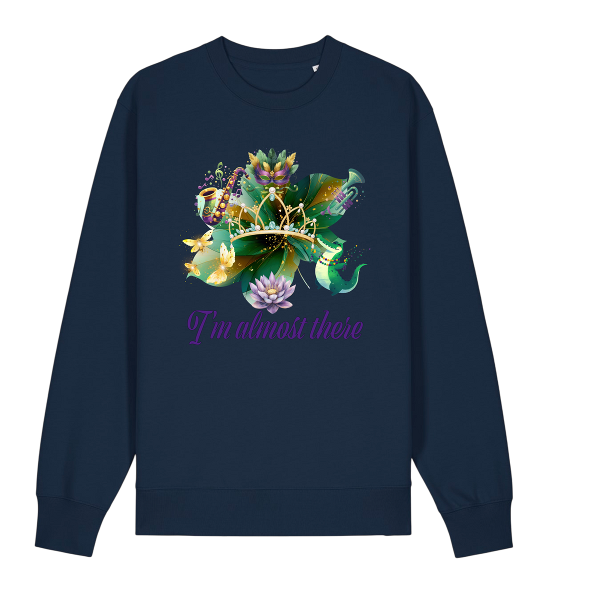 Princess Mardi Gras - Unisex Sweatshirt - French Navy (front)