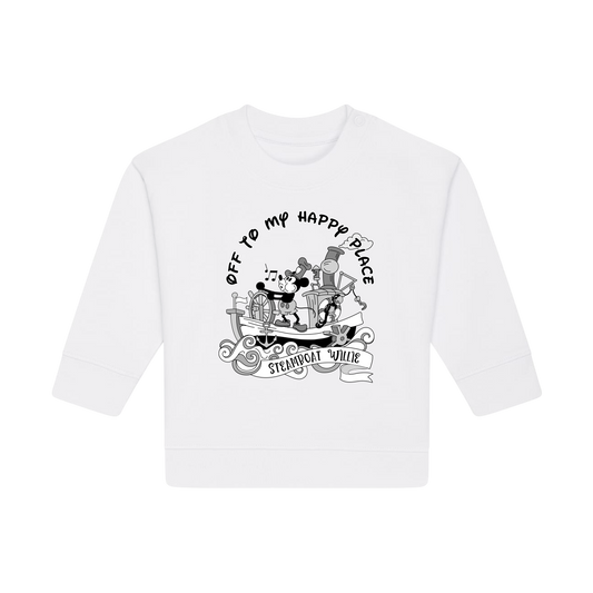 Steamboat Willie - Baby Sweatshirt - White (front)