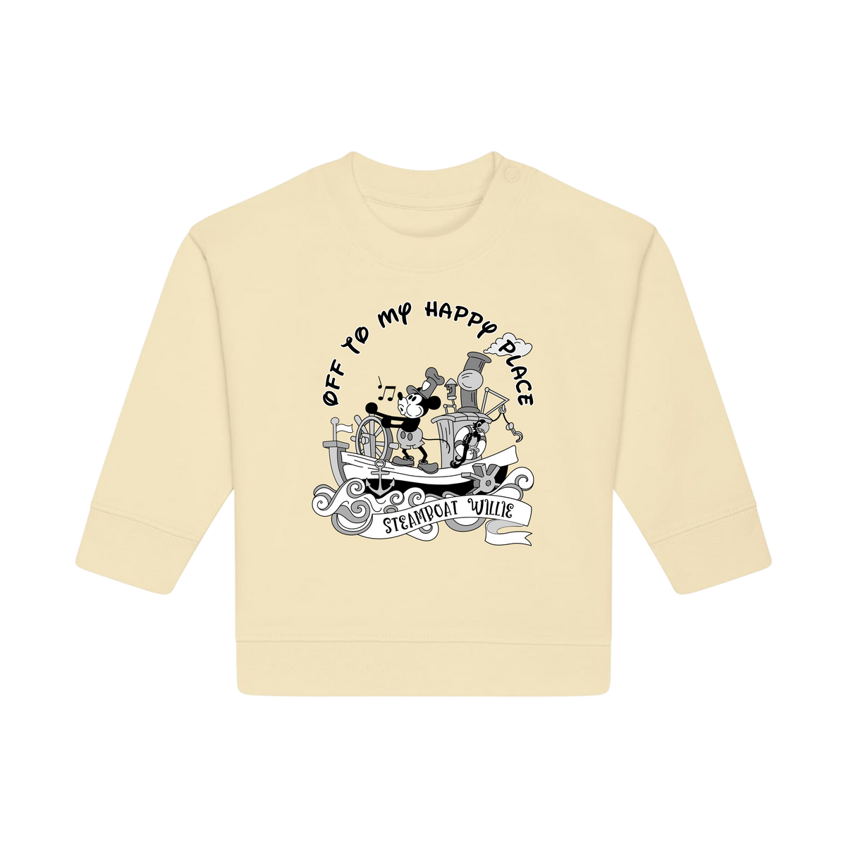 Steamboat Willie - Baby Sweatshirt - Butter (front)