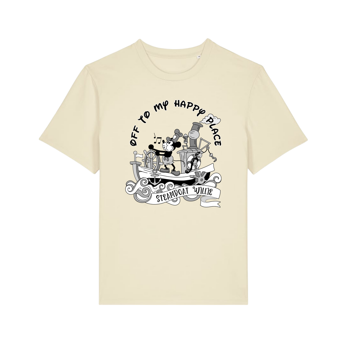 Steamboat Willie - Unisex T-Shirt - Honey Paper (front)