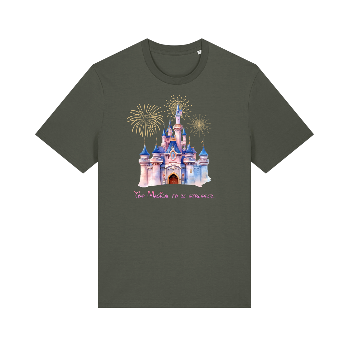 Too Magical To Be Stressed - Unisex T-Shirt - Khaki (front)