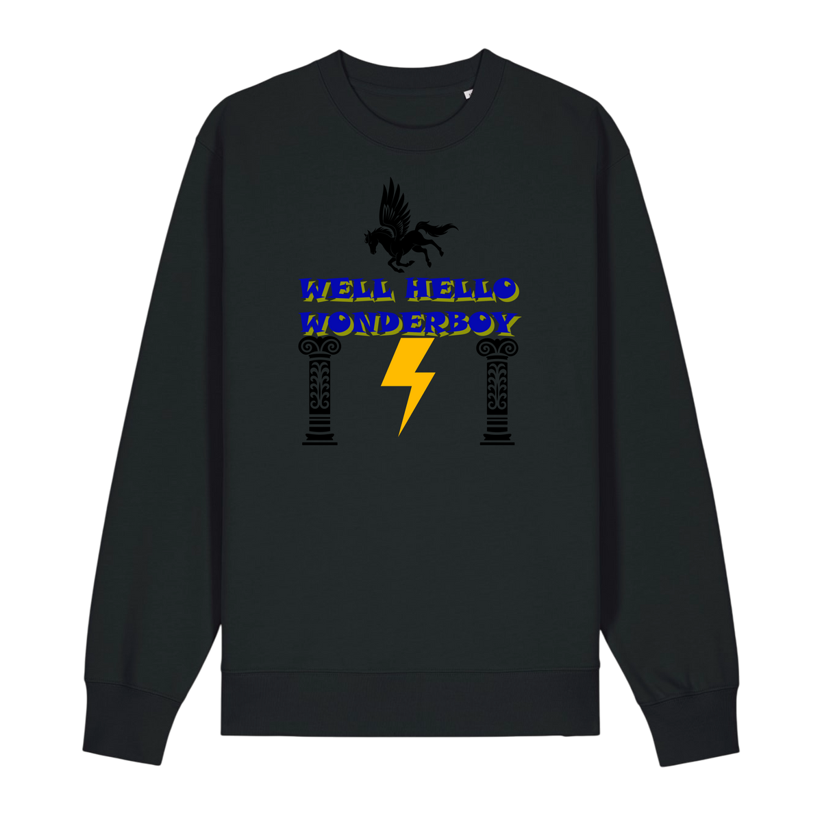 Well Hello Wonder Boy - Unisex Sweatshirt - Black (front)