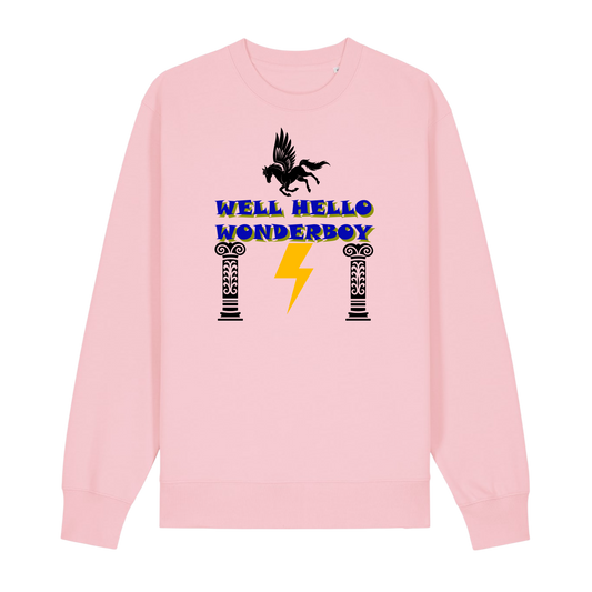 Well Hello Wonder Boy - Unisex Sweatshirt - Cotton Pink (front)