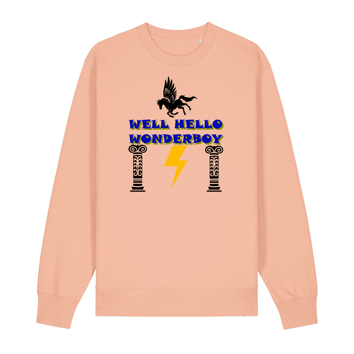 Well Hello Wonder Boy - Unisex Sweatshirt - Fraiche Peche (front)