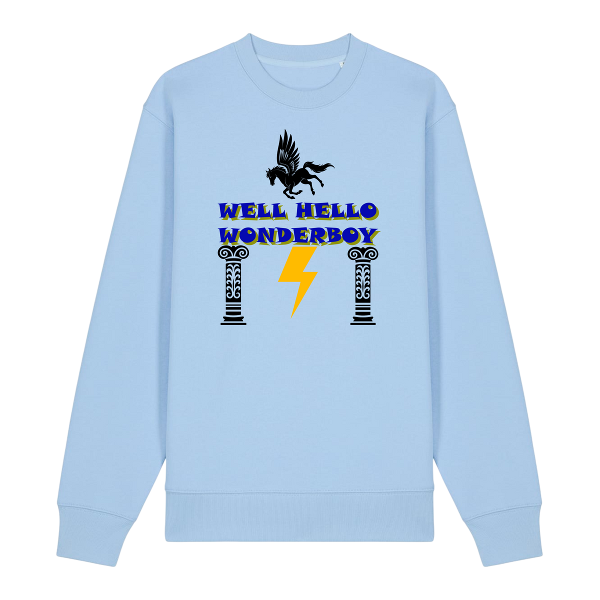 Well Hello Wonder Boy - Unisex Sweatshirt - Blue Soul (front)