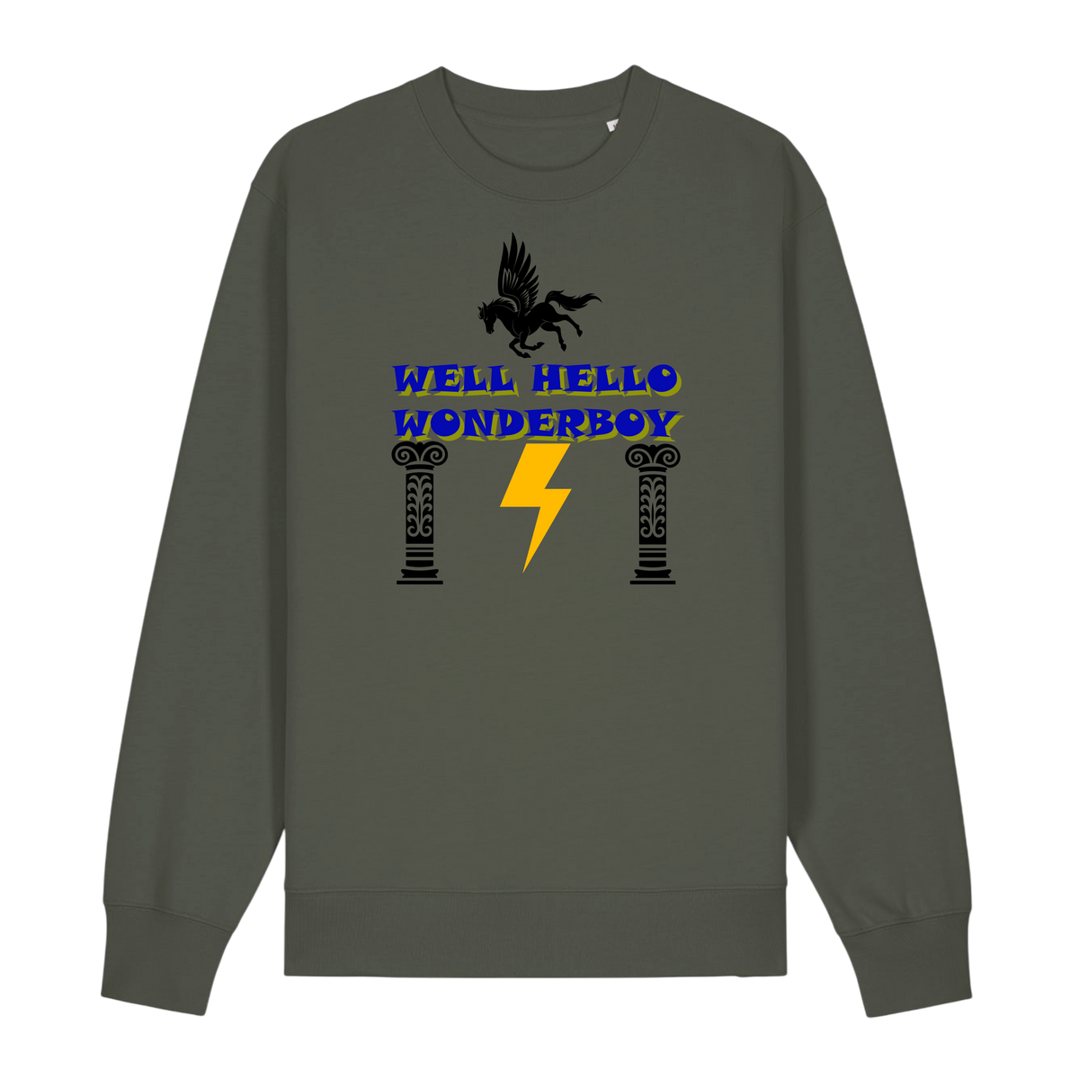 Well Hello Wonder Boy - Unisex Sweatshirt - Khaki (front)